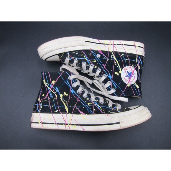 Converse High Top Mens 7 Paint Splatter Classic Chuck Shoes Sneakers Archive - Picture 6 of 8